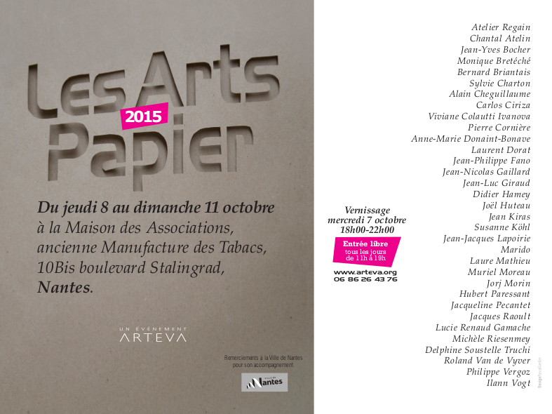 ArtsPapier2015 Invitation ARTEVA